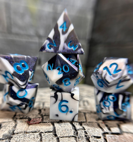 Midnight Glacier 7-Piece Polyhedral Dice Set