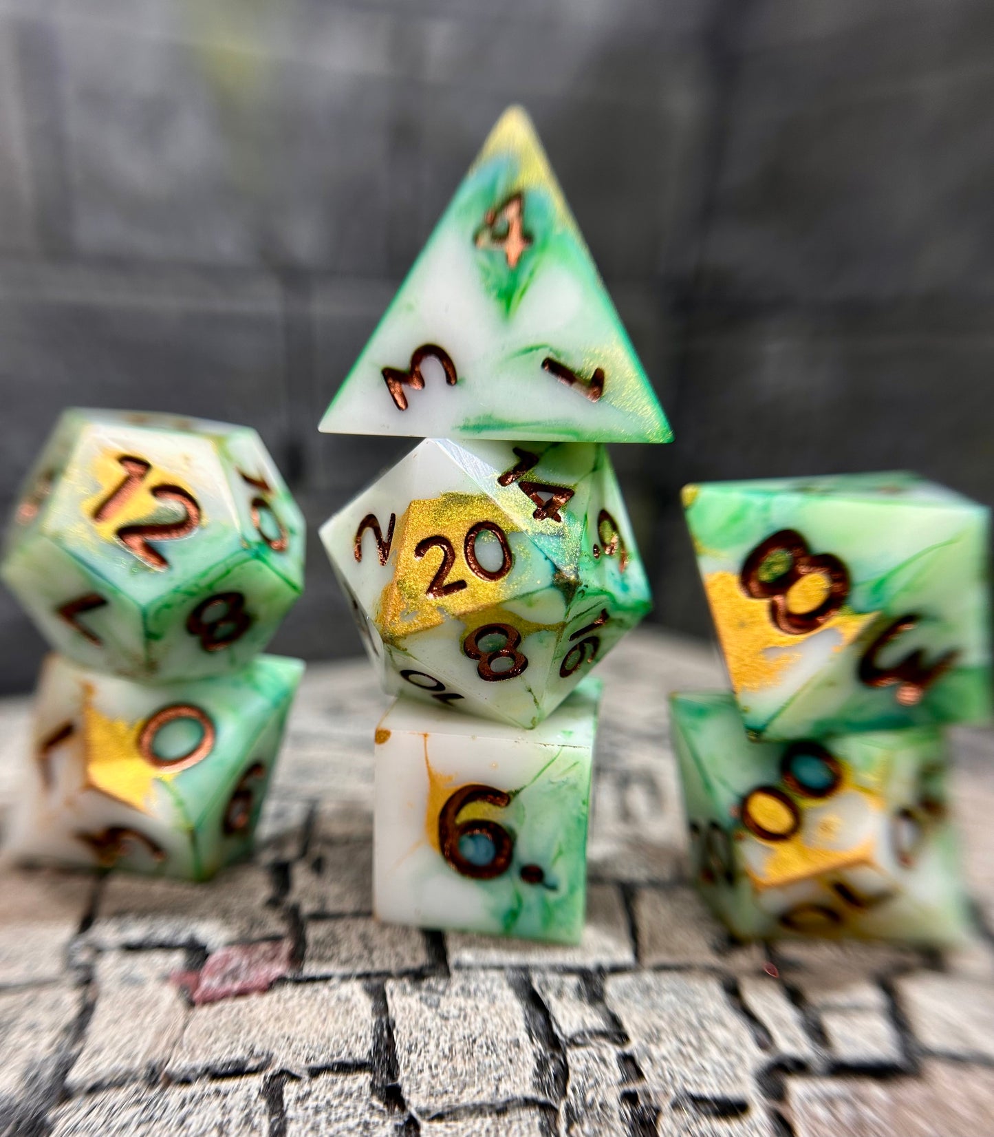 Thin Mint 7-Piece Polyhedral Dice Set