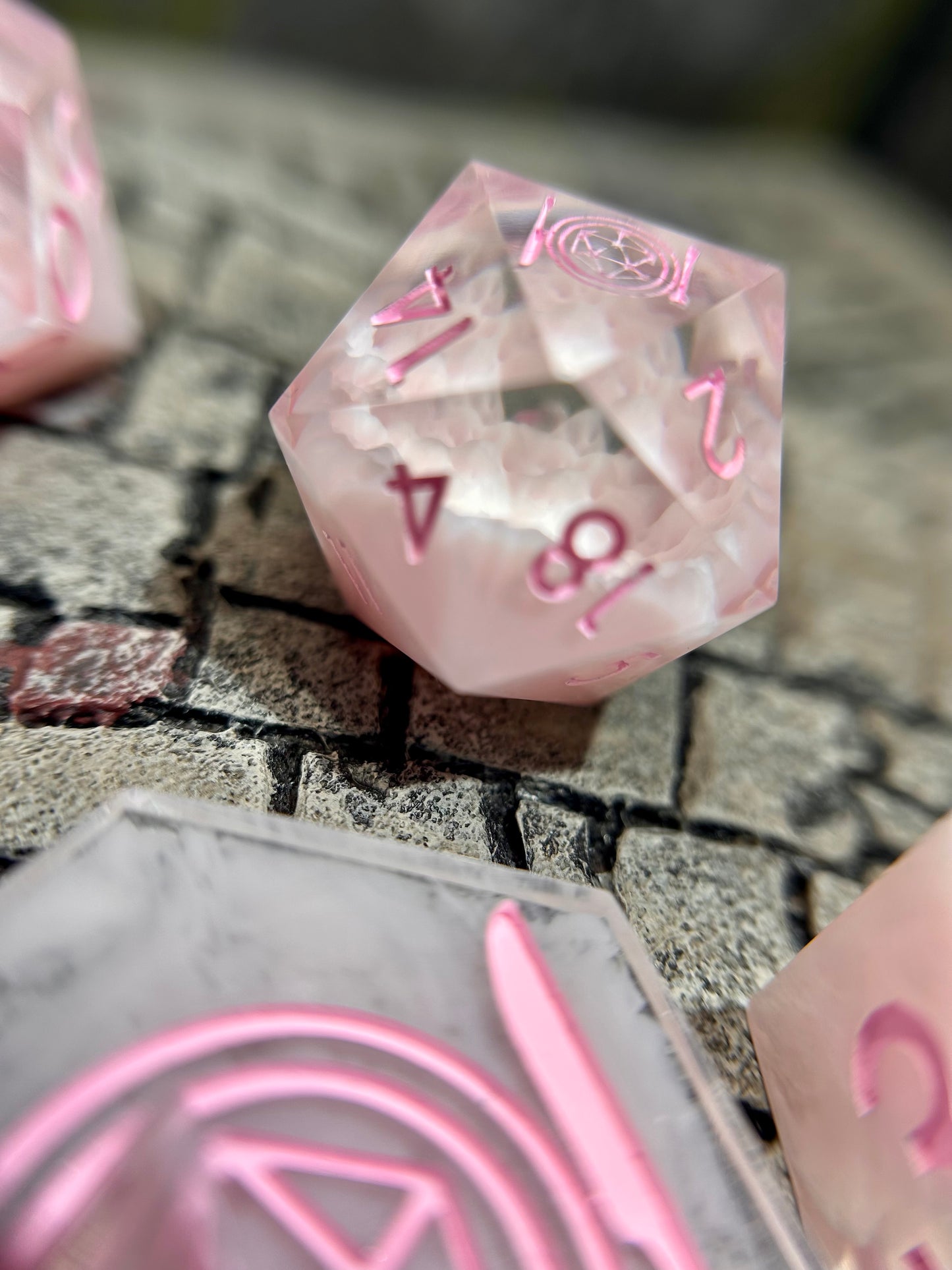 Bubblegum Clouds 8-Piece Polyhedral Dice Set