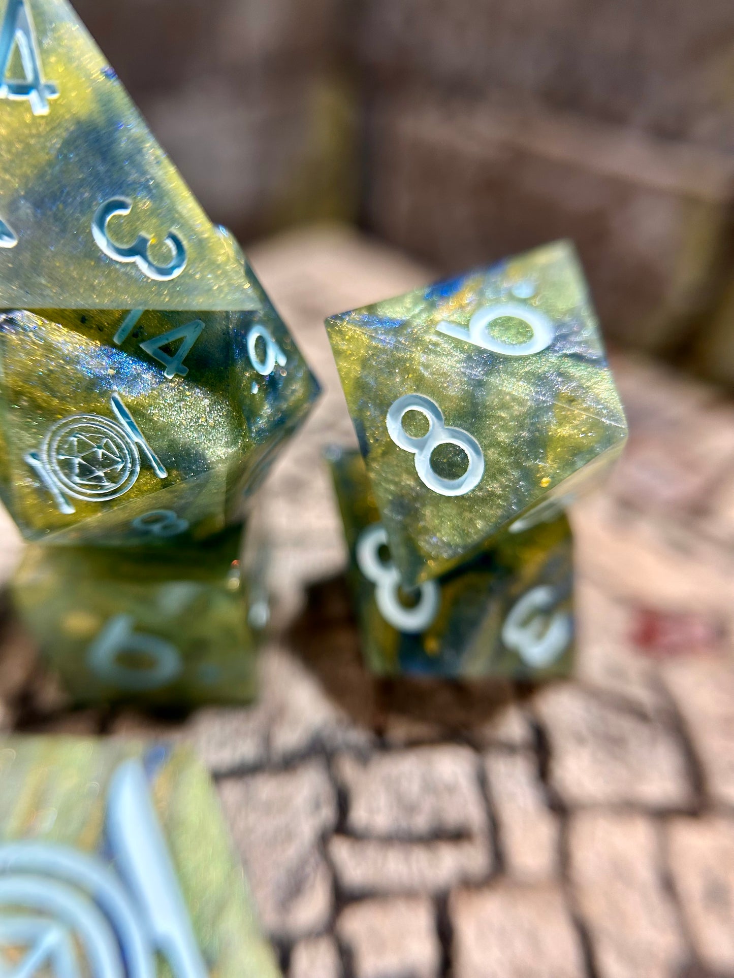Solstice Overgrowth 8-Piece Polyhedral Dice Set