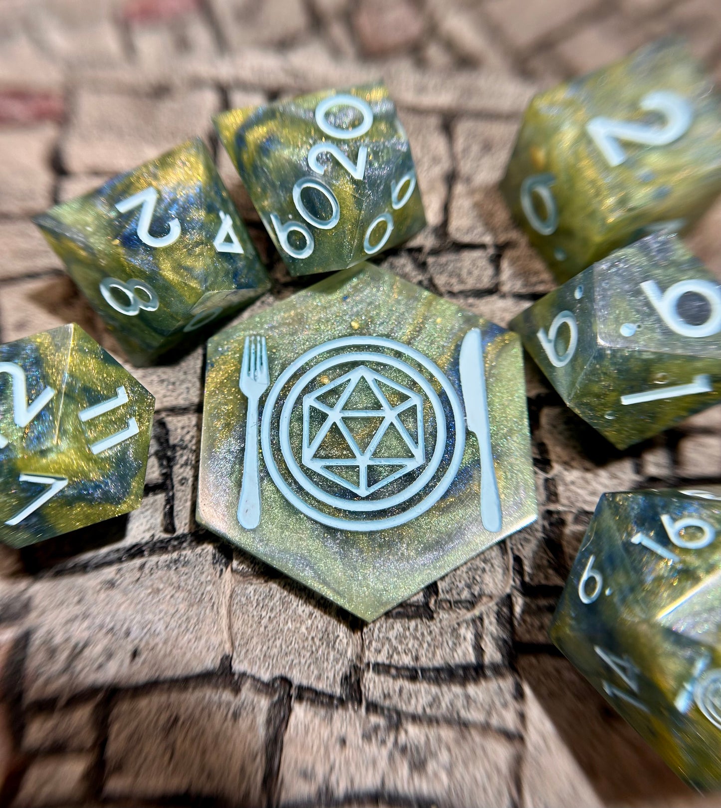 Solstice Overgrowth 8-Piece Polyhedral Dice Set
