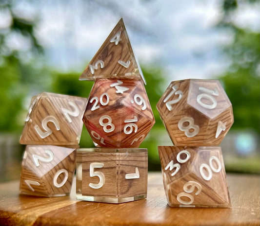 Enchanted Forest 7-Piece Polyhedral Dice Set